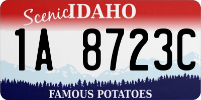 ID license plate 1A8723C