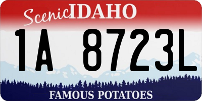 ID license plate 1A8723L