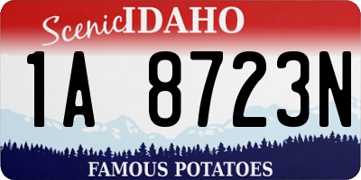 ID license plate 1A8723N