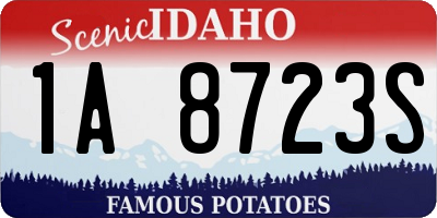 ID license plate 1A8723S