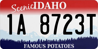 ID license plate 1A8723T