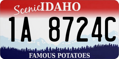 ID license plate 1A8724C