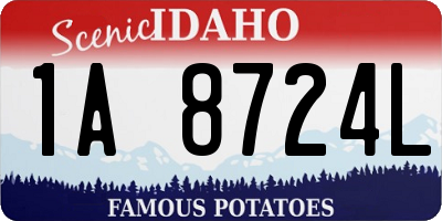 ID license plate 1A8724L