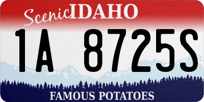 ID license plate 1A8725S