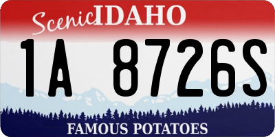 ID license plate 1A8726S