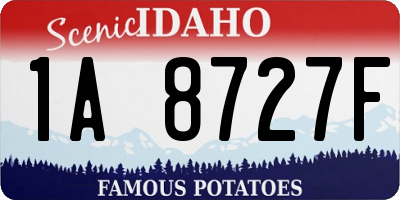 ID license plate 1A8727F