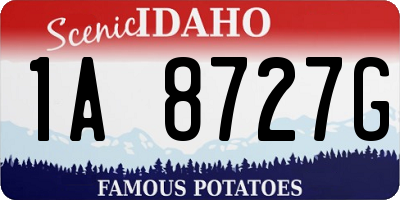 ID license plate 1A8727G