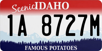ID license plate 1A8727M