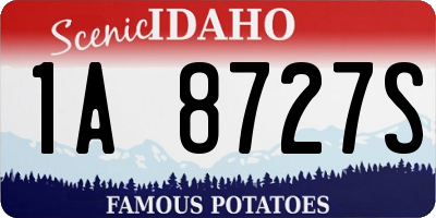 ID license plate 1A8727S