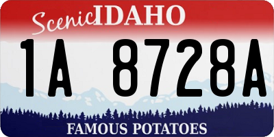 ID license plate 1A8728A