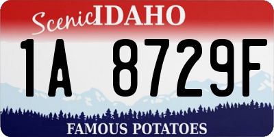 ID license plate 1A8729F