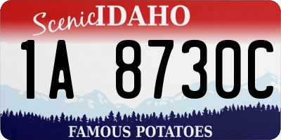 ID license plate 1A8730C