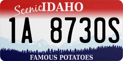 ID license plate 1A8730S