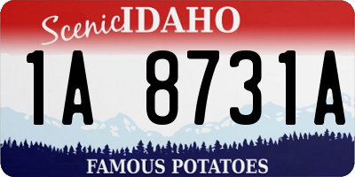 ID license plate 1A8731A
