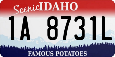 ID license plate 1A8731L
