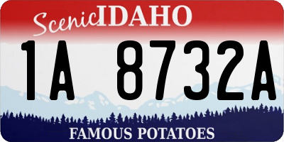 ID license plate 1A8732A