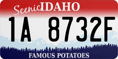 ID license plate 1A8732F