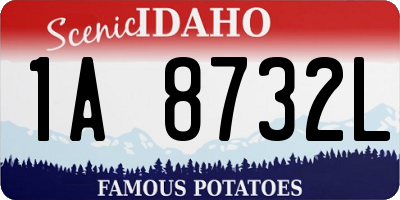ID license plate 1A8732L