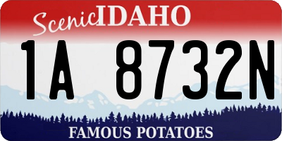 ID license plate 1A8732N