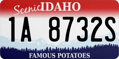 ID license plate 1A8732S
