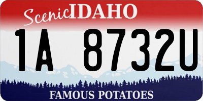 ID license plate 1A8732U