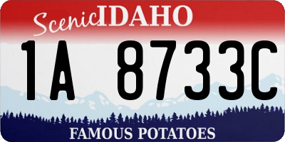 ID license plate 1A8733C