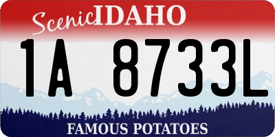 ID license plate 1A8733L