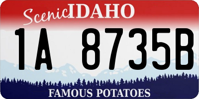 ID license plate 1A8735B