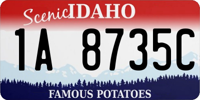ID license plate 1A8735C