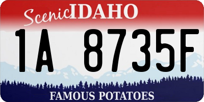 ID license plate 1A8735F