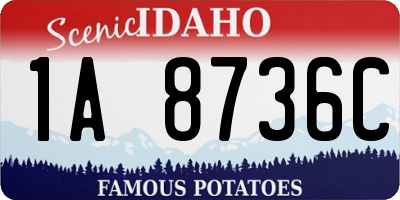 ID license plate 1A8736C