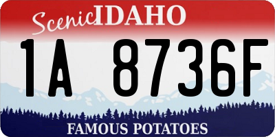 ID license plate 1A8736F