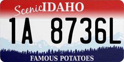 ID license plate 1A8736L