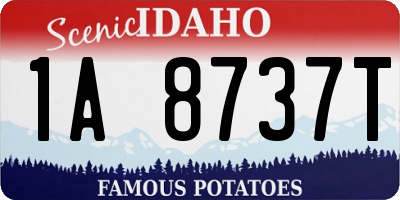 ID license plate 1A8737T