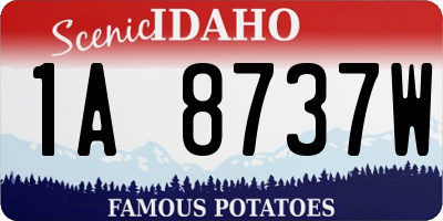 ID license plate 1A8737W