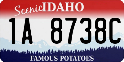 ID license plate 1A8738C