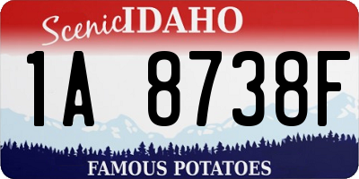 ID license plate 1A8738F