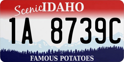 ID license plate 1A8739C