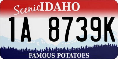 ID license plate 1A8739K