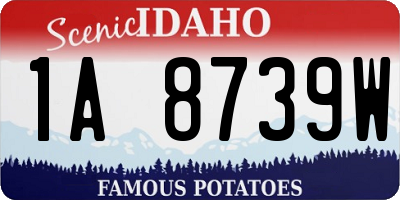 ID license plate 1A8739W