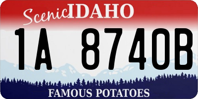 ID license plate 1A8740B