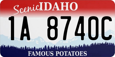 ID license plate 1A8740C