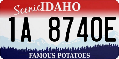 ID license plate 1A8740E
