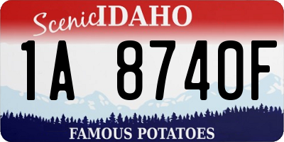 ID license plate 1A8740F