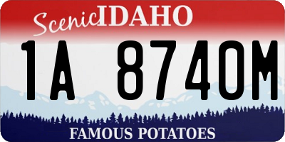 ID license plate 1A8740M