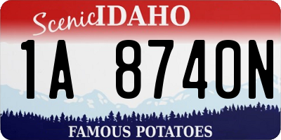 ID license plate 1A8740N