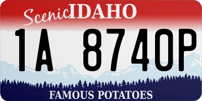 ID license plate 1A8740P