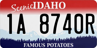 ID license plate 1A8740R