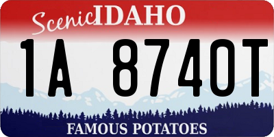 ID license plate 1A8740T