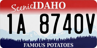 ID license plate 1A8740V